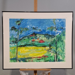 Acryl schilderij, Maya Wildevuur (1944-2023), Heidekas, 1991