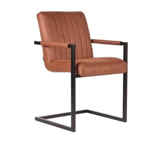 Set van 6 eetkamerstoelen, Label51, Milo, Cognac