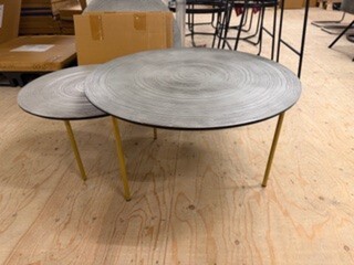 Salontafel set van 2, lichtgrijs