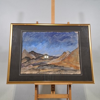 Acryl schilderij, Maya Wildevuur (1944-2023), Sahara Marokko, 2002