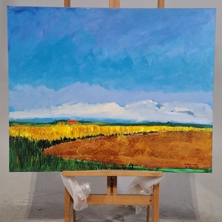 Acryl schilderij, Maya Wildevuur (1944-2023), Texel, 2007