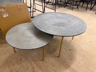 Salontafel set van 2, lichtgrijs