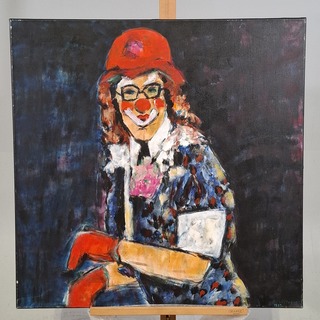 Schilderij, Maya Wildevuur (1944-2023), Clown