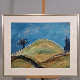 Acryl schilderij, Maya Wildevuur, Landschap, 1991