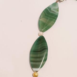 Artisane zoetwater parel en agaat collier