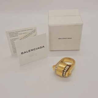 Balenciaga goldplated ring inclusief doos