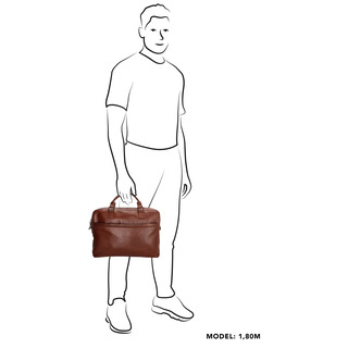 Laptop tas, MicMac Bags, Le Mans, cognac