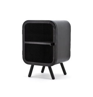 Nachtkastje, linksdraaiend, zwart