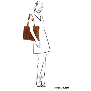 Laptop tas, MicMac Bags, Porto, bruin, dames