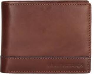 2x Portefeuille, MicMac Bags, 20581, zwart en cognac