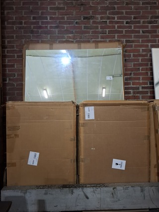 11x Badkamerspiegel IMPERO 120, glans wit