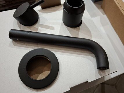 Afbouwdeel inbouwkraan Hotbath, Cobber, mat zwart