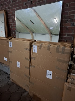 9x Badkamerspiegel IMPERO 120, mat wit