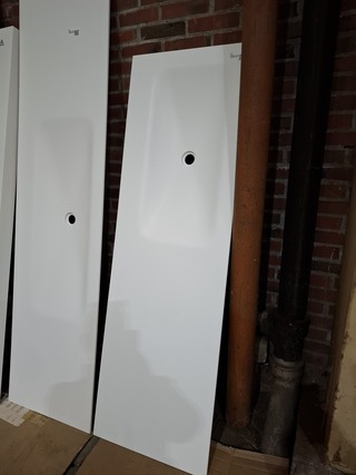 Wastafel Elise, maatwerk, mat wit