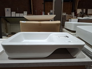 4x Wastafel Sanindusa, Hi-dden 66, glans wit