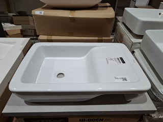 4x Wastafel Sanindusa, Hi-dden 66, glans wit