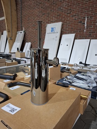 Toilet- borstelhouder Hotbath, Cobber, zwart/chroom