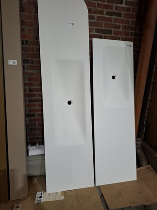 Wastafel Elise, maatwerk, mat wit