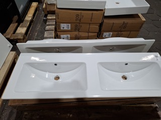 3x  Wastafel glans wit