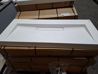 6x Wastafel Sienna 1200, mat wit