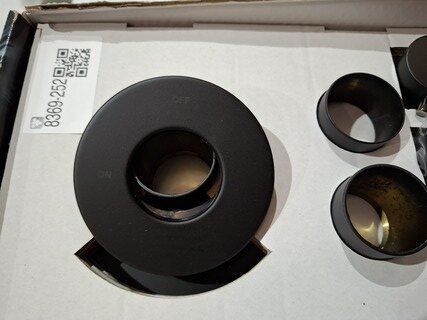 Afbouwdelen thermostaat Hotbath, Cobber, mat zwart