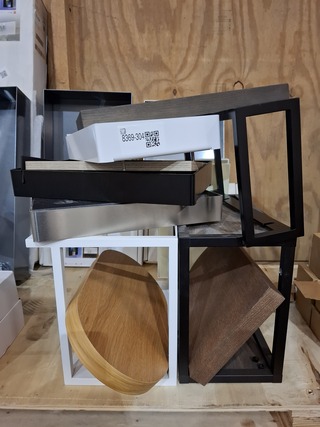 Diverse fontein-frames en plankjes