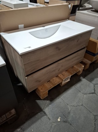 Badmeubel HR Badmeubelen, Lorencio, grijs eiken