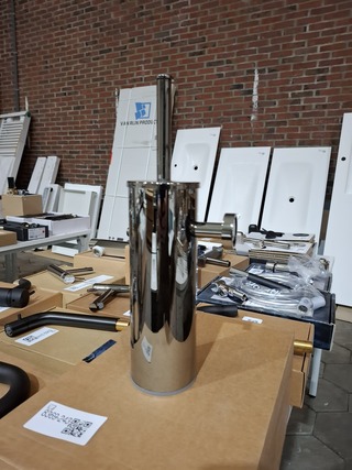 Toilet- borstelhouder Hotbath, Cobber, zwart/chroom