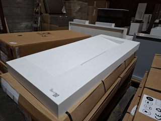 6x Wastafel Sienna 1200, mat wit