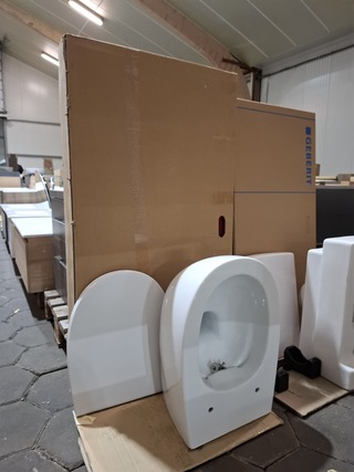 Wandcloset-set glans wit