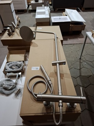 2x  Regendoucheset opbouw, rvs