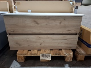 Badmeubel HR Badmeubelen, Lorencio, grijs eiken