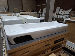 4x Wastafel Sanindusa, hi-dden 120, wit