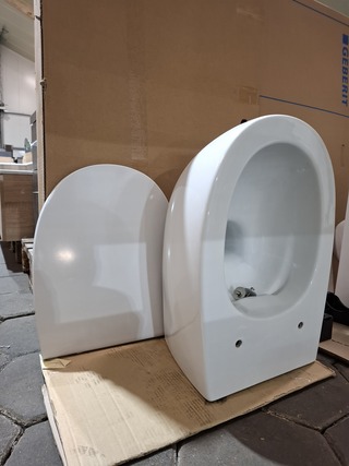 Wandcloset-set glans wit