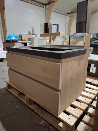 Badmeubel Solution 100, smoked oak