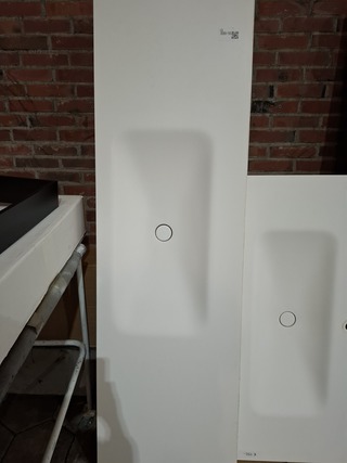 Wastafel Elise, maatwerk, mat wit