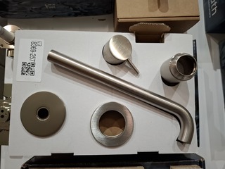 Afbouwdelen inbouwkraan Hotbath, Cobber, geborsteld nickel