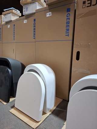 WC-set Geberit/Clou, mat wit