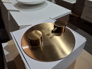 2x  Afbouwdeel   Korver, geborsteld brons