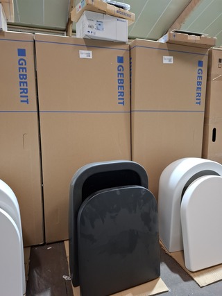 WC-set Geberit/Duravit, mat zwart