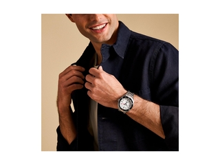 Fossil FS6063 Heren Horloge Zilverkleurig