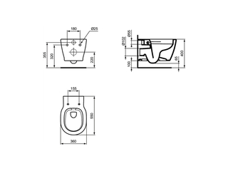 Ideal Standard Connect Wandcloset Randloos Wit