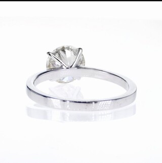 witgouden ring met diamant, 2,07 karat, Wit, Nieuw