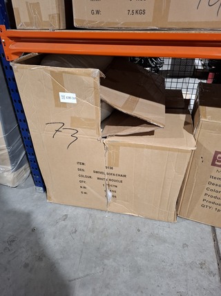 Sofa chair wit boucle draaibaar, 2025