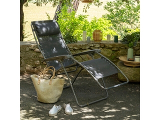 Lafuma Mobilier Zero Relaxstoel  Zwart