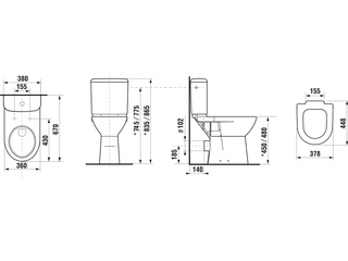Jika Euroline Closetgedeelte Closetcombinatie Wit
