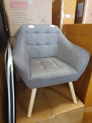 1 persoons linnen scandinavisch bankje, Grijs, 2025