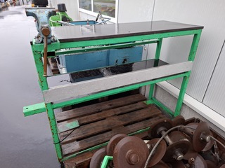 Werktafel met bankschroef