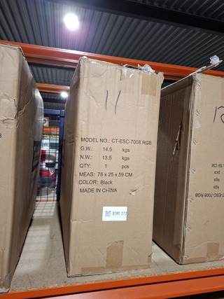 Bureaustoel Gamestoel Led RGB, Zwart, 2025