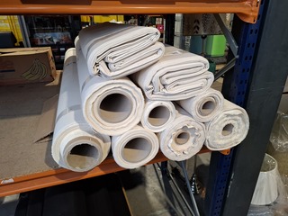 9x Rol Zware canvas bekledingsstof, Ecru/ongebleekt